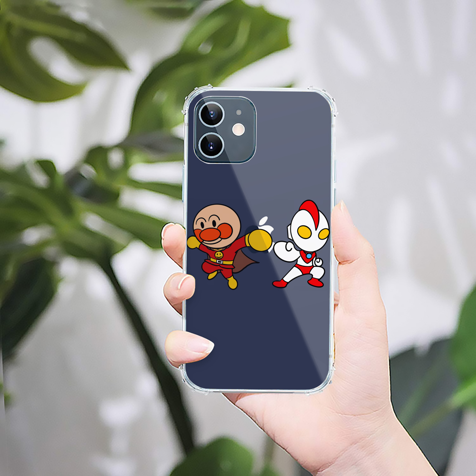 （画像用） アンパンマン Anpanman 【iPhone 12シリーズ対応】透明スマホケース（クリアソフトケース）